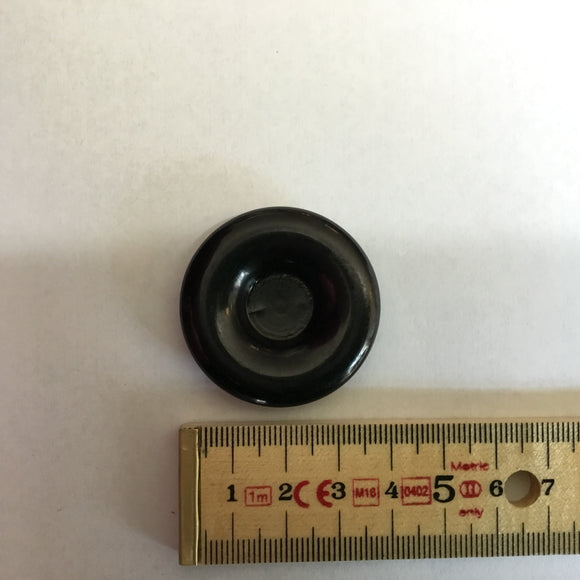 Button 36mm Recessed Circle Black