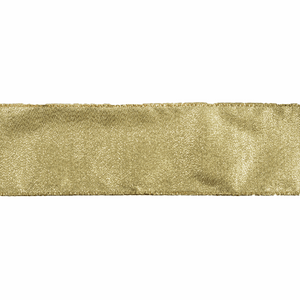 Ribbon 63mm Wire Edged Premium Metallic Gold