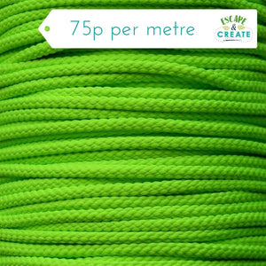 Drawstring Cord 5mm Lime Green