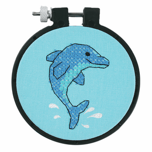 Cross Stitch Kit with Hoop - Dolphin Delight