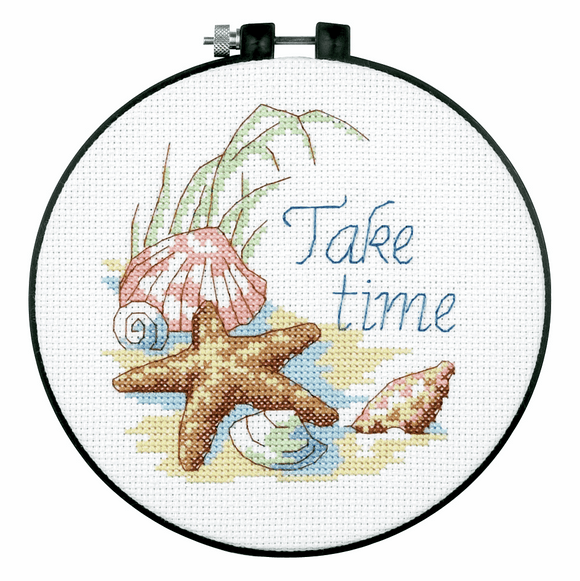 Cross Stitch Kit with Hoop (Counted) - Take Time