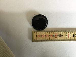 Button 38mm Round Black