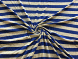 Jersey Ribbed Stripe in Royal Blue and Grey