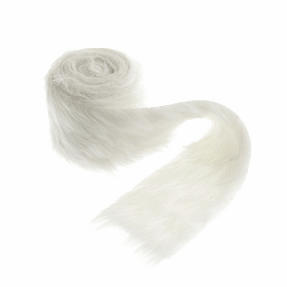 Trim Faux Fur 80mm wide x 2m in White