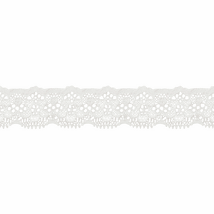 Stretch Lace 24mm in White