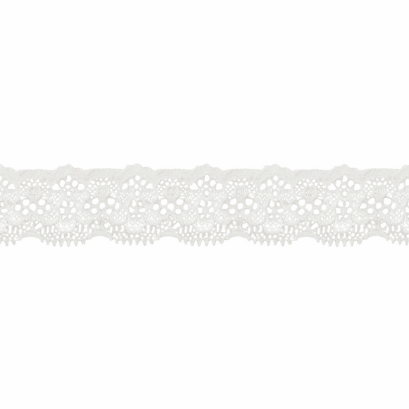 Stretch Lace 24mm in White