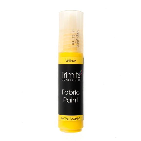 Fabric Paint in Yellow (20ml Water Based)