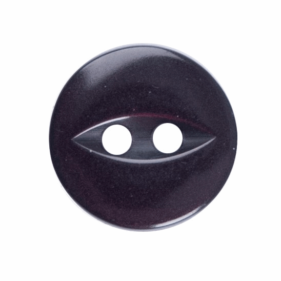 Button 11mm Round, Fish Eye in Burgundy