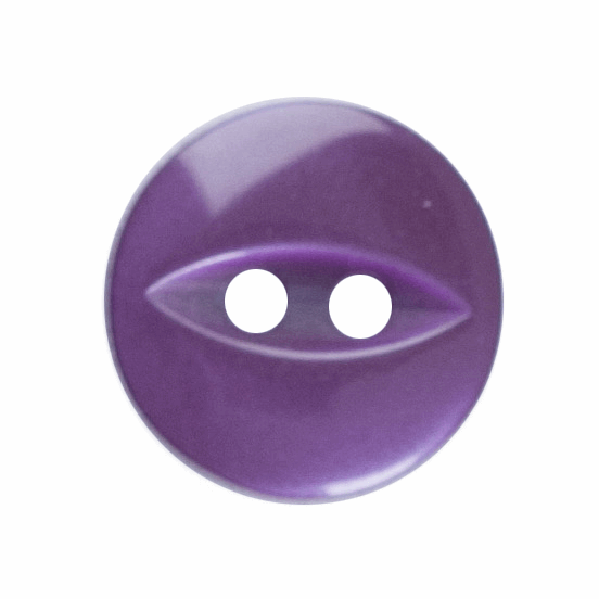 Button 11mm Round, Fish Eye in Purple