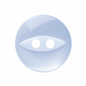 Button 11mm Round, Fish Eye in Light Blue