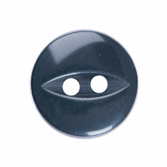 Button 11mm Round, Fish Eye in Navy