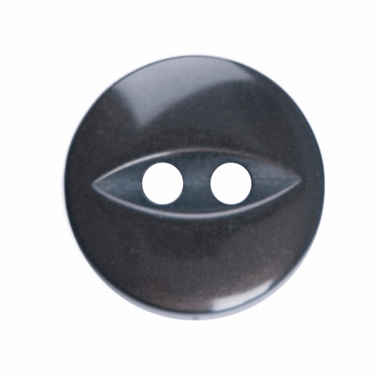 Button 11mm Round, Fish Eye in Brown