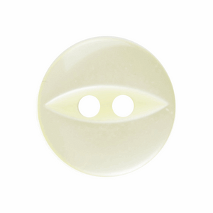 Button 11mm Round, Fish Eye in Yellow