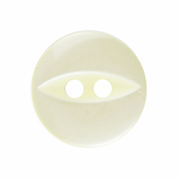 Button 11mm Round, Fish Eye in Yellow