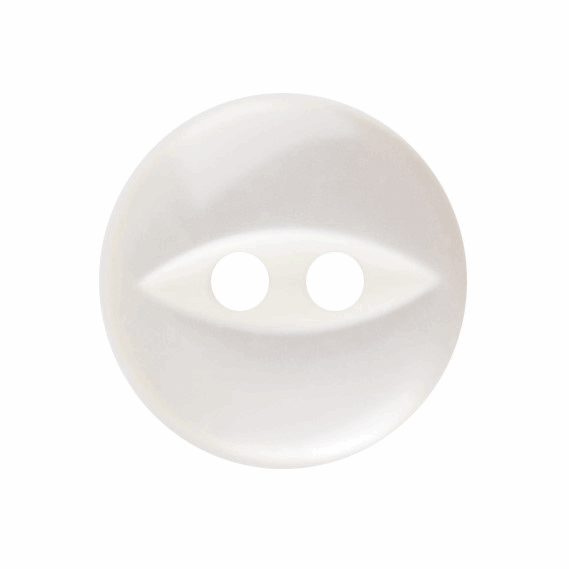 Button 11mm Round, Fish Eye in Cream