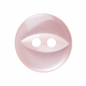 Button 11mm Round, Fish Eye in Peach