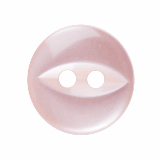 Button 11mm Round, Fish Eye in Peach