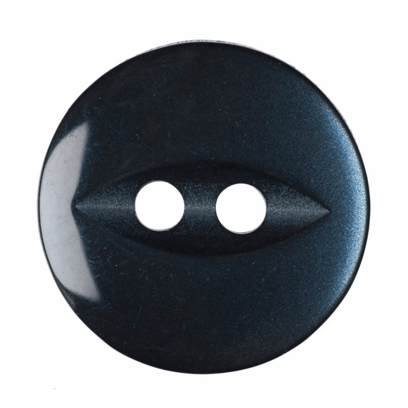 Button 19mm Round, Fish Eye in Navy