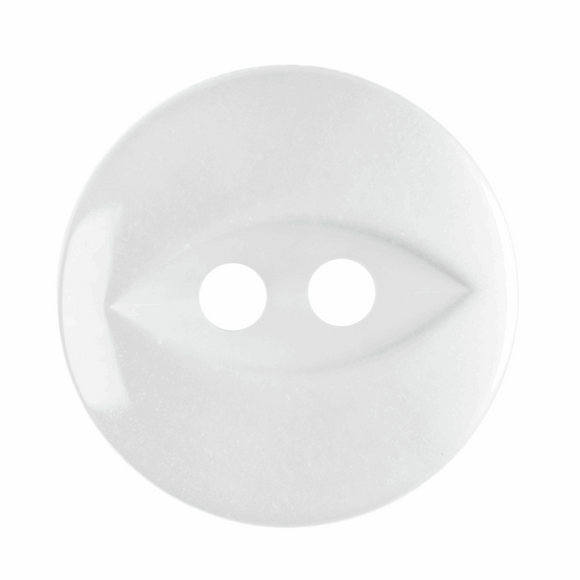Button 14mm Round, Fish Eye in Clear