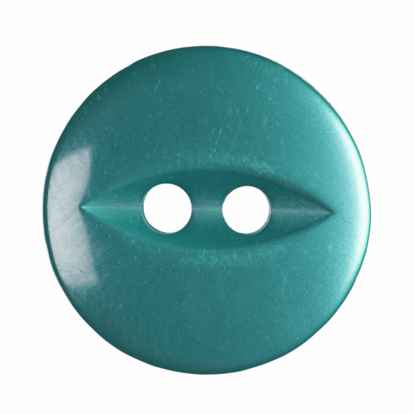 Button 14mm Round, Fish Eye in Jade