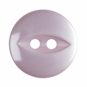Button 14mm Round, Fish Eye in Pale Pink