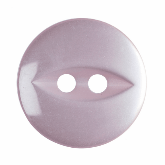 Button 14mm Round, Fish Eye in Pale Pink