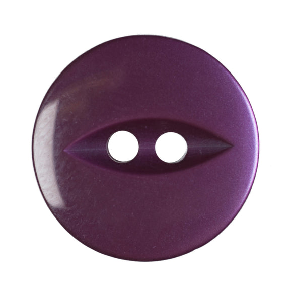 Button 18mm Round, Fish Eye in Purple