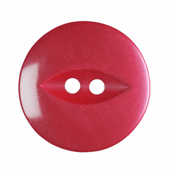 Button 19mm Round, Fish Eye in Red