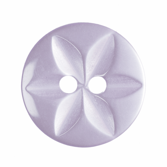 Button 14mm Round, Star in Lilac (B)