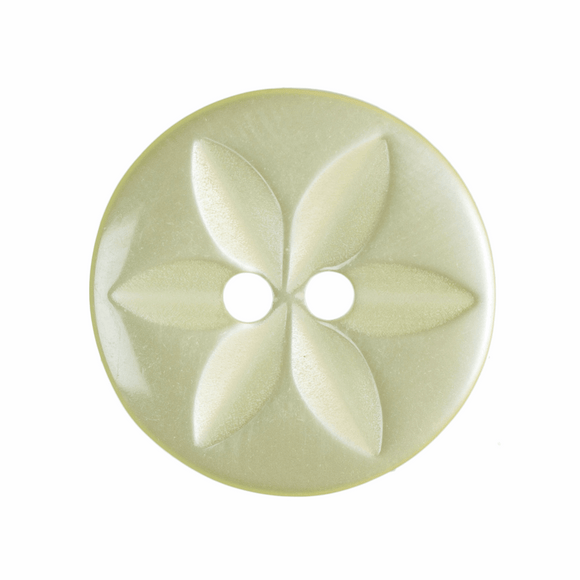 Button 11mm Round, Star in Yellow (B)