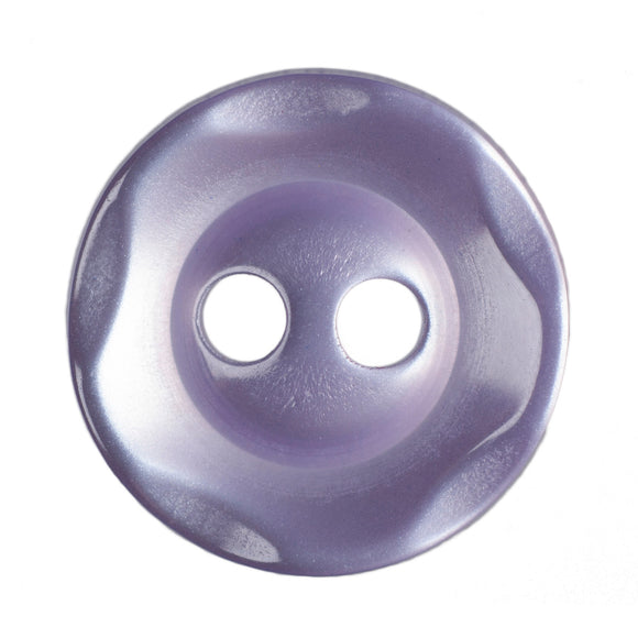Button 11mm Round, with Scalloped Edge in Lilac