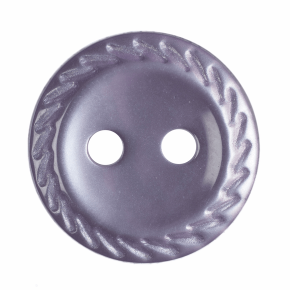 Button 11mm Round, with Cut Edge in Lilac