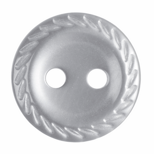 Button 11mm Round, with Cut Edge in White