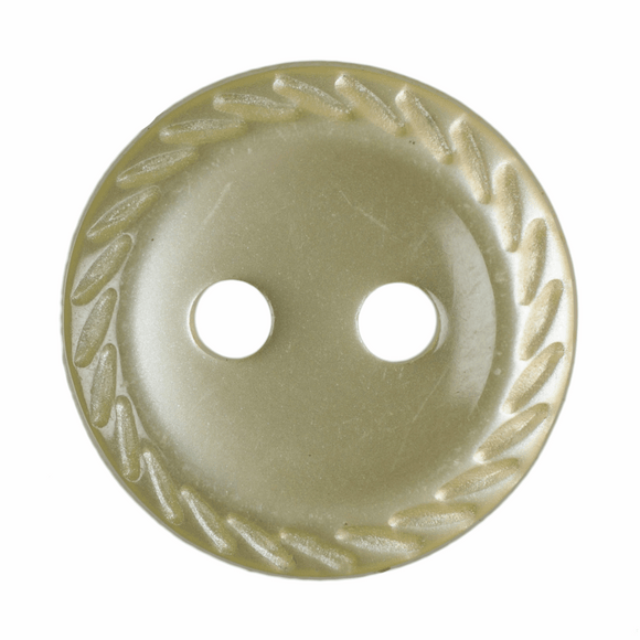Button 11mm Round, with Cut Edge in Yellow