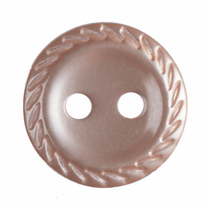 Button 11mm Round, with Cut Edge in Peach