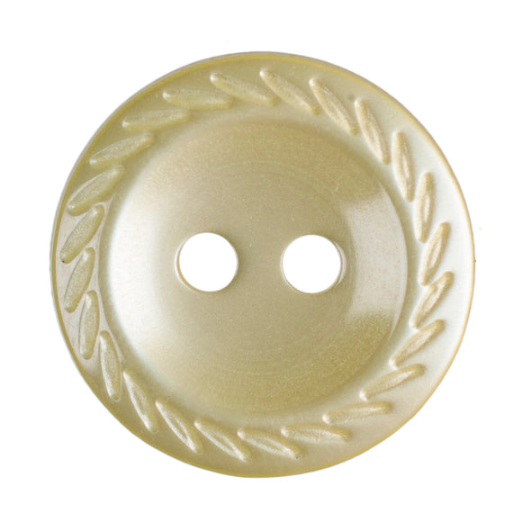 Button 14mm Round, with Cut Edge in Yellow