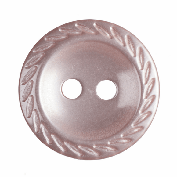 Button 14mm Round, with Cut Edge in Peach
