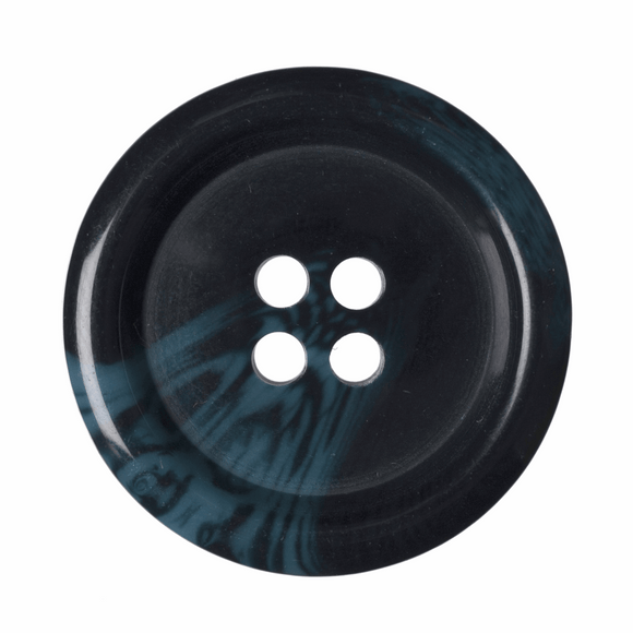 Button 25mm Round, Variegated 4 Hole in Navy