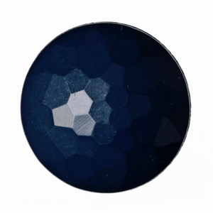 Button 14mm Round, Faceted Shank in Navy
