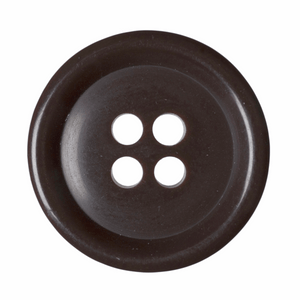 Button 19mm Round, Jacket 4 Hole in Brown