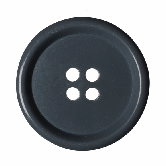 Button 28mm Round, Jacket 4 Hole in Grey