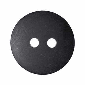 Button 15mm Round, Matt Smartie in Black