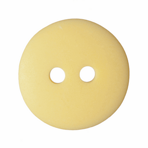 Button 15mm Round, Matt Smartie in Yellow