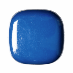 Button 28mm Square, Shiny Shank in Navy Blue