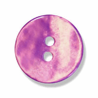 Button 15mm Round, Dyed Agoya Shell in Purple