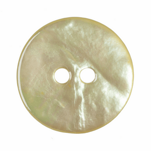 Button 15mm Round, Dyed Agoya Shell in Green Shimmer