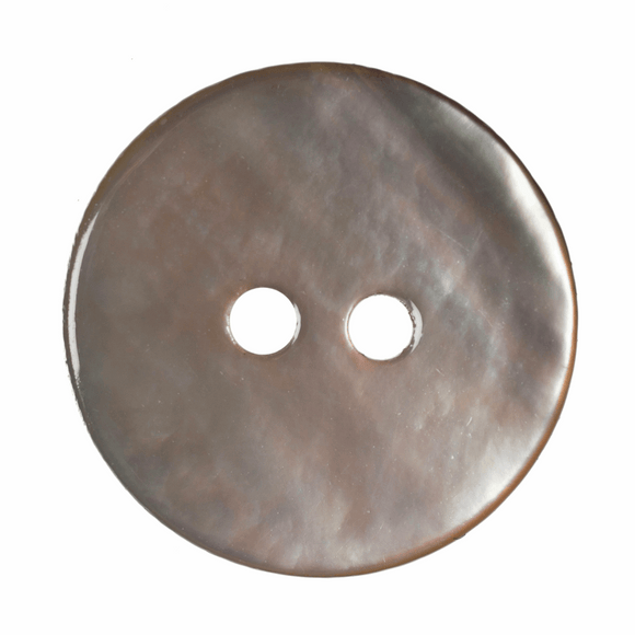 Button 15mm Round, Dyed Agoya Shell in Light Beige