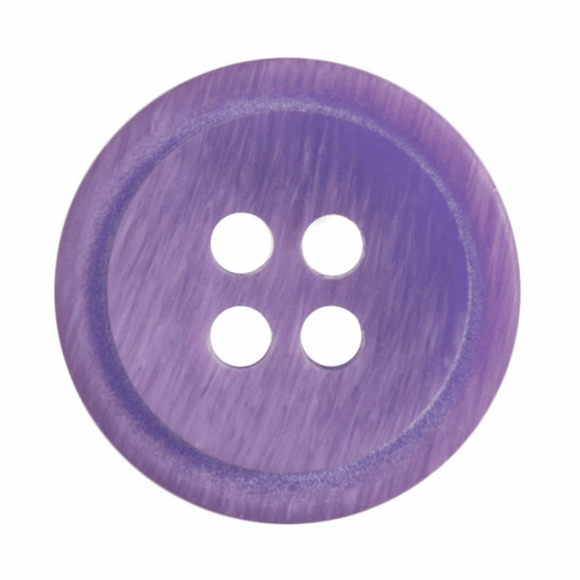 Button 15mm Round, Ombre Rimmed in Purple