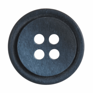 Button 20mm Round, Ombre Rimmed in Navy