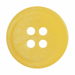 Button 15mm Round, Ombre Rimmed in Yellow